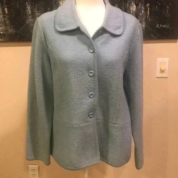Appleseeds Wool Button Front Blazer-Size Large - Picture 1 of 6